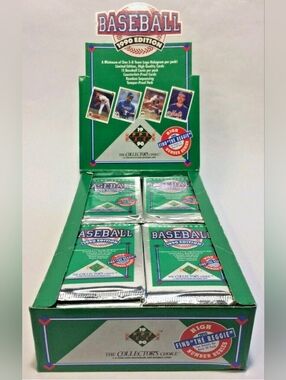 One (1) Pack 1990 Upper Deck MLB Baseball Cards Sealed Unopened Wax Pack